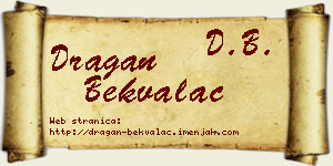 Dragan Bekvalac vizit kartica